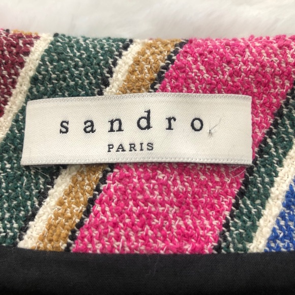 Sandro Paris Josy Mini Skirt Size 3 Multicolored - Picture 5 of 8